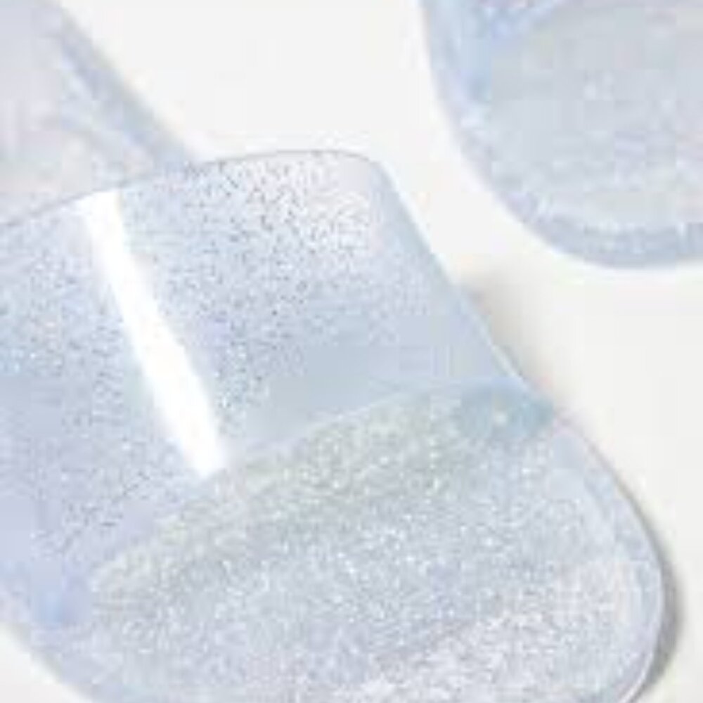 Anthropologie Matisse Clear Jelly Slide Sandals w/ Multi-Colored Glitter - Picture 14 of 16